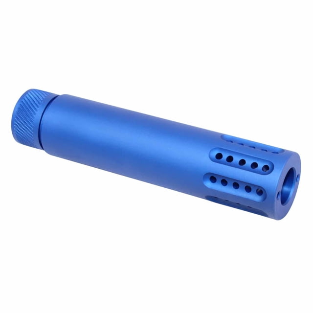 Guntec USA AR .308 Slip Over Barrel Shroud w/Multi Port Muzzle Brake Blue - Guntec Usa