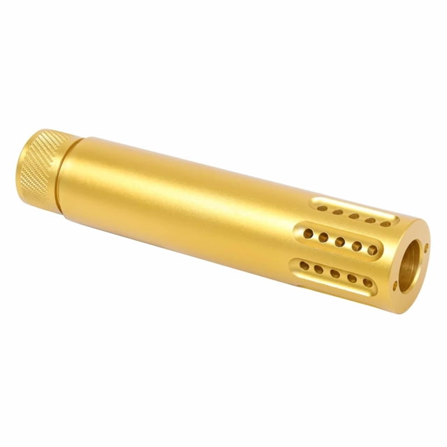 Guntec USA AR .308 Slip Over Barrel Shroud w/Multi Port Muzzle Brake Gold - Guntec Usa