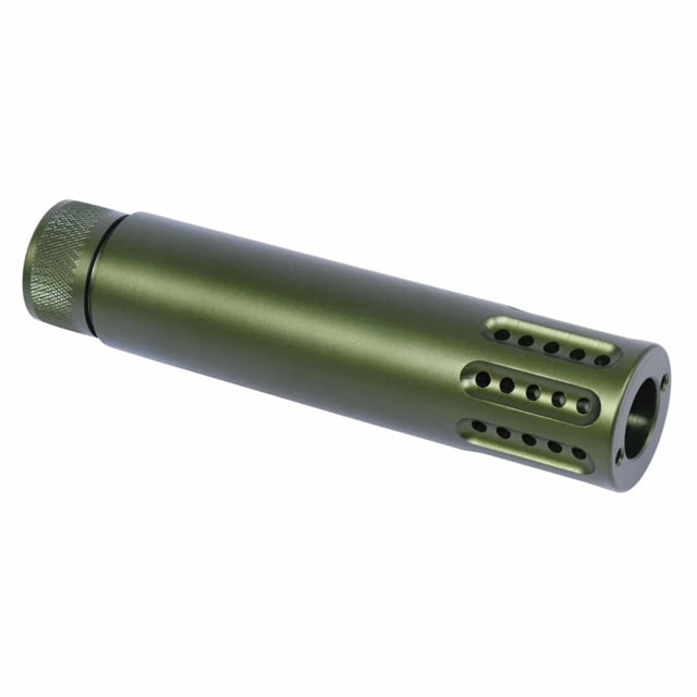 Guntec USA AR .308 Slip Over Barrel Shroud w/Multi Port Muzzle Brake Green - Guntec Usa