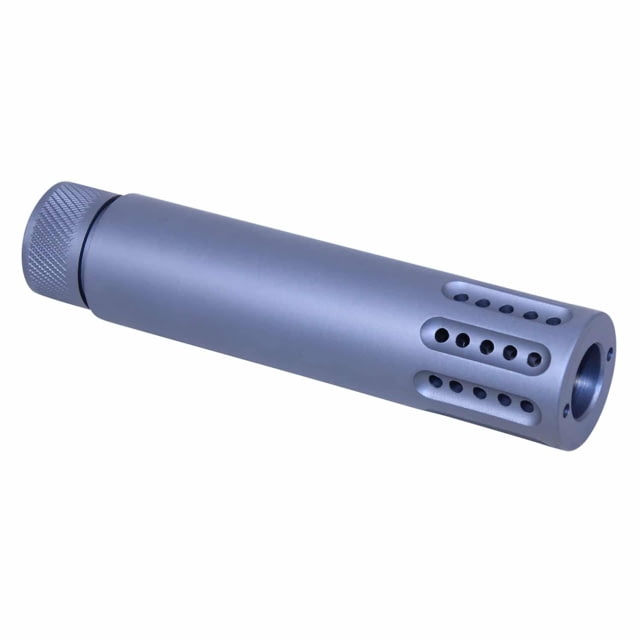 Guntec USA AR .308 Slip Over Barrel Shroud w/Multi Port Muzzle Brake Grey - Guntec Usa