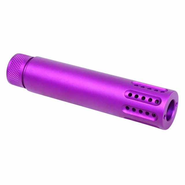 Guntec USA AR .308 Slip Over Barrel Shroud w/Multi Port Muzzle Brake Purple - Guntec Usa