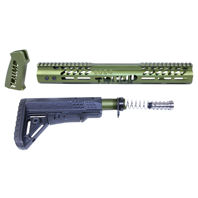 Guntec USA AR .308 Trump Series Limited Edition Furniture Set Anodized Green - Guntec USA