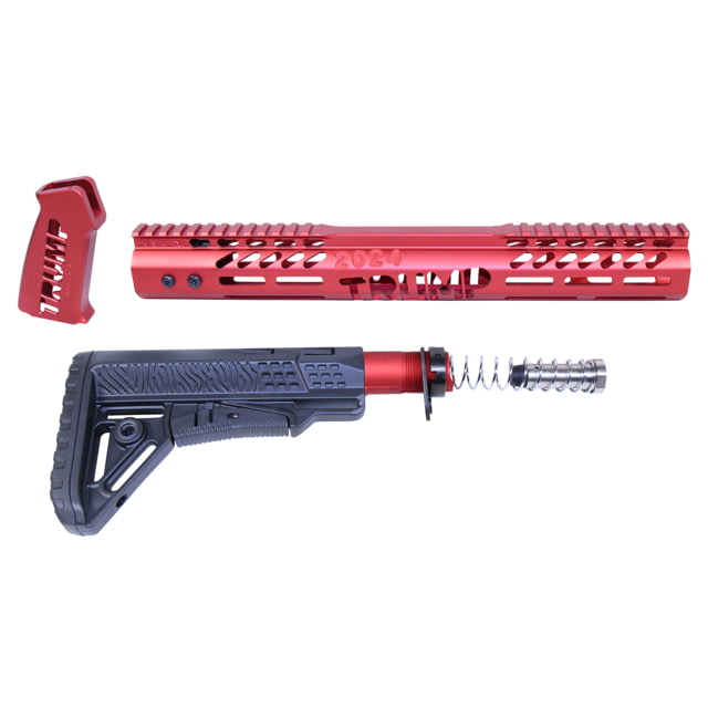 Guntec USA AR .308 Trump Series Limited Edition Furniture Set Anodized Red - Guntec USA
