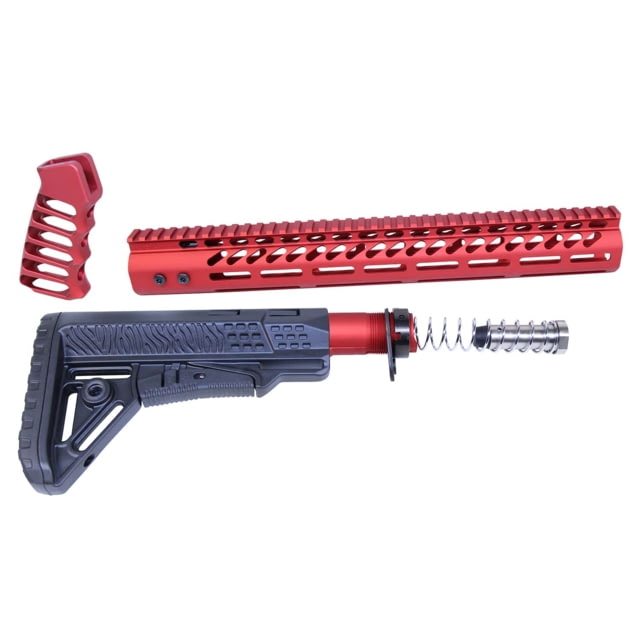 Guntec USA AR .308 Ultralight Series Complete Furniture Set Red - Guntec Usa