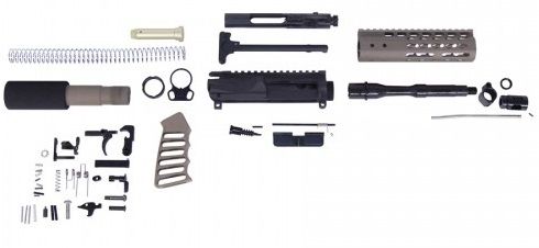 Guntec USA AR-15 5.56 Complete Ultralight Series Pistol Kit No Lower Flat Dark Earth - Guntec Usa
