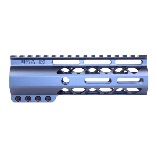 Guntec USA AIR-LOK Series AR-15 M-LOK Compression Free Floating Handguard w/ Monolithic Top Rail 6.75in Anodized Grey - Guntec USA