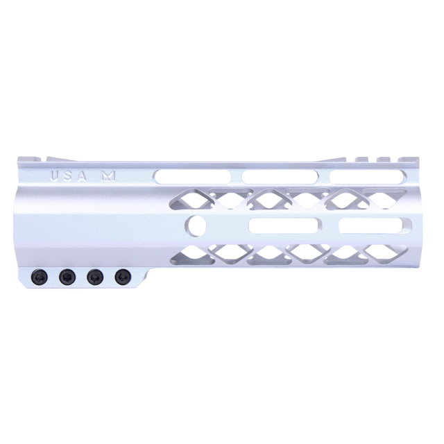 Guntec USA AIR-LOK Series AR-15 M-LOK Compression Free Floating Handguard w/ Monolithic Top Rail Gen 2 7in Anodized Clear - Guntec USA
