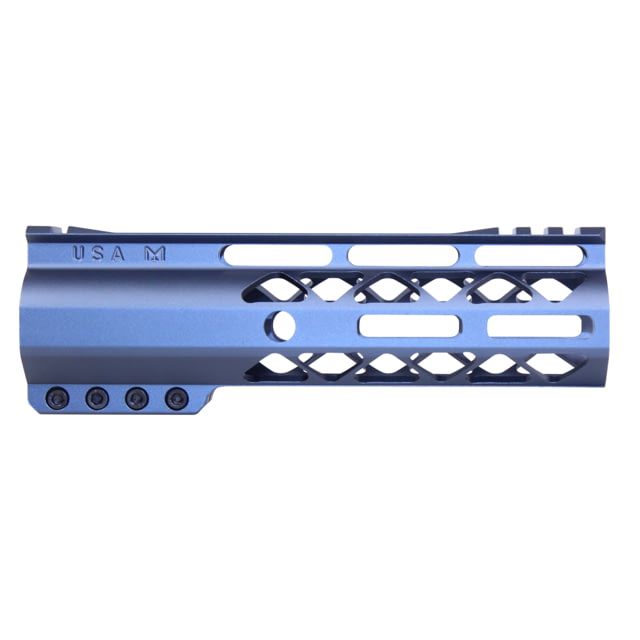 Guntec USA AIR-LOK Series AR-15 M-LOK Compression Free Floating Handguard w/ Monolithic Top Rail Gen 2 7in Anodized Grey - Guntec USA