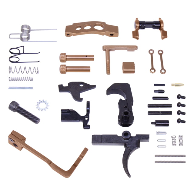 Guntec USA AR-15 Enhanced Lower Parts Kit w/ Upgrades Anodized Bronze - Guntec Usa