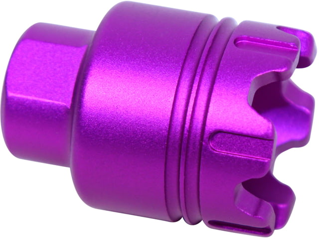 Guntec USA AR-15 Mini Trident Flash Can With Glass Breaker 9mm Anodized Purple - Guntec Usa