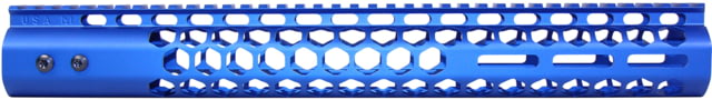 Guntec USA Honeycomb M-LOK Free Floating Handguard With Monolithic Top Rail 15in Anodized Blue - Guntec Usa