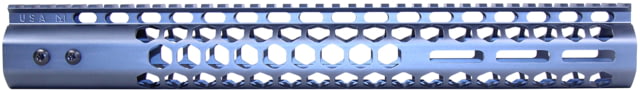 Guntec USA Honeycomb M-LOK Free Floating Handguard With Monolithic Top Rail 15in Anodized Grey - Guntec Usa