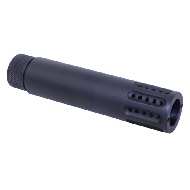 Guntec USA Slip Over Barrel Shroud w/Multi Port Muzzle Brake .50 Beowulf 49/64x20 Anodized Black - Guntec USA