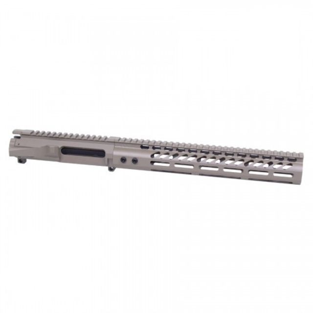 Guntec USA AR-15 Stripped Billet Upper Receiver w/12in Ultralight Series M-Lok Handguard Flat Dark Earth - Guntec Usa