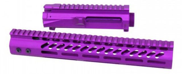 Guntec USA AR-15 Stripped Billet Upper Receiver w/12in Ultralight Series M-Lok Handguard Purple - Guntec Usa