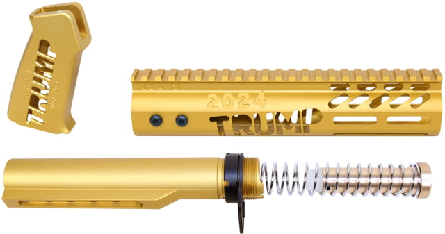 Guntec USA Trump Series Limited Edition AR-15 Pistol Furniture Set w/Miltube Anodized Gold - Guntec USA