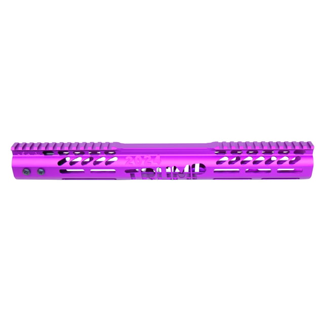 Guntec USA Trump Series Limited Edition M-LOK System Free Floating Handguard w/ Monolithic Top Rail 15in Anodized Purple - Guntec Usa