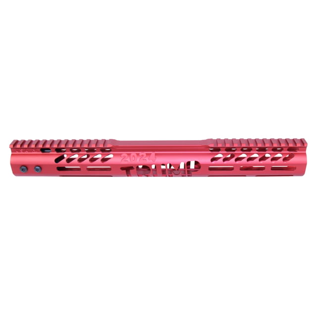 Guntec USA Trump Series Limited Edition M-LOK System Free Floating Handguard w/ Monolithic Top Rail 15in Anodized Red - Guntec Usa