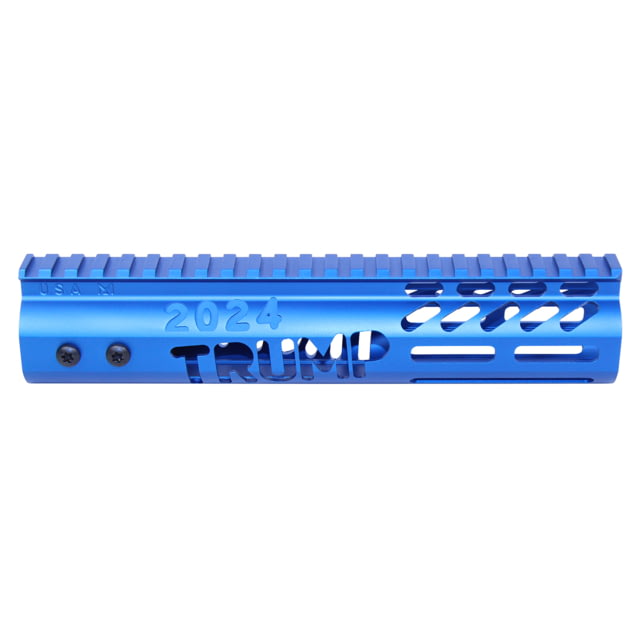 Guntec USA Trump Series Limited Edition M-LOK System Free Floating Handguard w/ Monolithic Top Rail 9in Anodized Blue - Guntec Usa