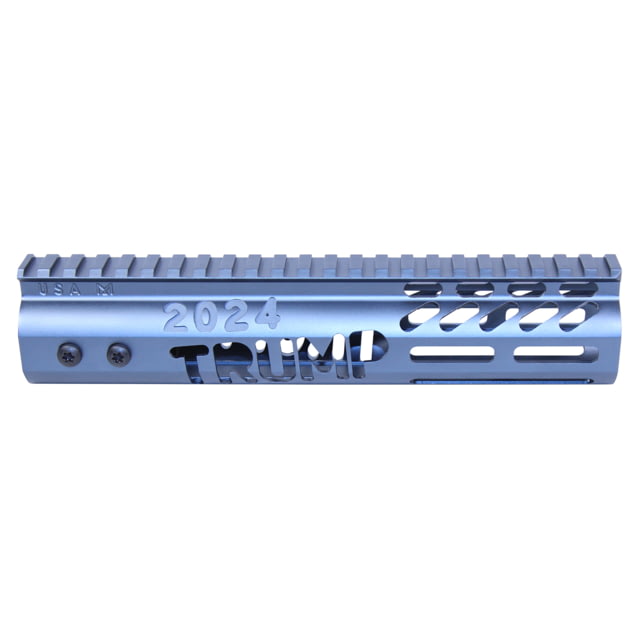 Guntec USA Trump Series Limited Edition M-LOK System Free Floating Handguard w/ Monolithic Top Rail 9in Anodized Grey - Guntec Usa
