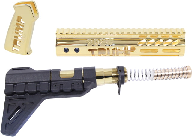 Guntec USA Trump Series Premium Limited Edition AR-15 Pistol Furniture Set w/Brace 24K Gold Plated - Guntec Usa