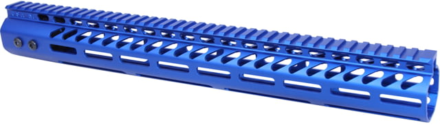 Guntec USA Ultra Lightweight Thin M-LOK Free Floating Handguard w/ Monolithic Top Rail .308 Caliber 16.5in Anodized Blue - Guntec Usa