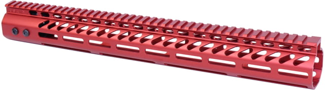 Guntec USA Ultra Lightweight Thin M-LOK Free Floating Handguard w/ Monolithic Top Rail .308 Caliber 16.5in Anodized Red - Guntec Usa