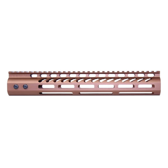 Guntec USA Ultra Lightweight Thin M-LOK System Free Floating Handguard w/Monolithic Top Rail 12in Bronze