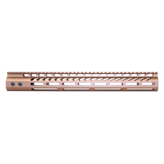 Guntec USA Ultra Lightweight Thin M-LOK System Free Floating Handguard w/Monolithic Top Rail 15in Bronze - Guntec Usa