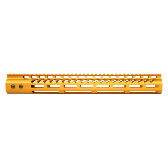 Guntec USA Ultra Lightweight Thin M-LOK System Free Floating Handguard w/Monolithic Top Rail 15in Orange - Guntec Usa