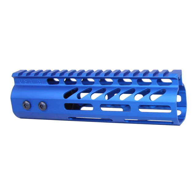 Guntec USA Ultra Lightweight Thin M-LOK System Free Floating Handguard w/Monolithic Top Rail 7in Blue - Guntec Usa