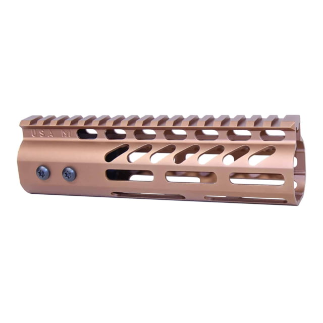 Guntec USA Ultra Lightweight Thin M-LOK System Free Floating Handguard w/Monolithic Top Rail 7in Bronze - Guntec Usa