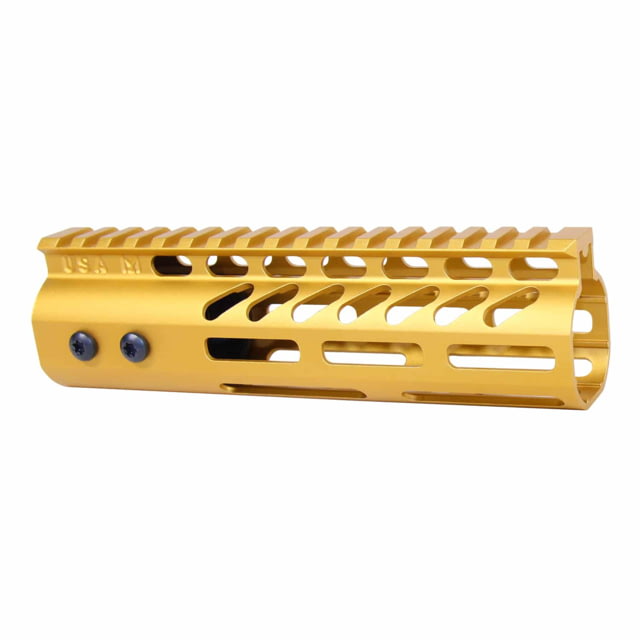 Guntec USA Ultra Lightweight Thin M-LOK System Free Floating Handguard w/Monolithic Top Rail 7in Gold - Guntec Usa
