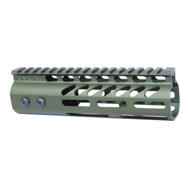 Guntec USA Ultra Lightweight Thin M-LOK System Free Floating Handguard w/Monolithic Top Rail 7in Green - Guntec Usa