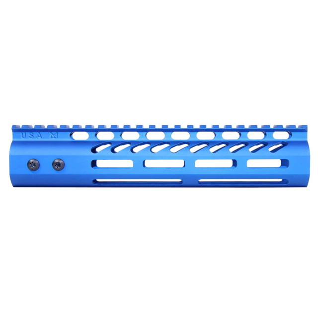 Guntec USA Ultra Lightweight Thin M-LOK System Free Floating Handguard w/Monolithic Top Rail 9in Blue - Guntec Usa