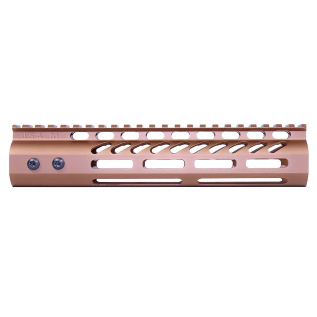 Guntec USA Ultra Lightweight Thin M-LOK System Free Floating Handguard w/Monolithic Top Rail 9in Bronze - Guntec Usa