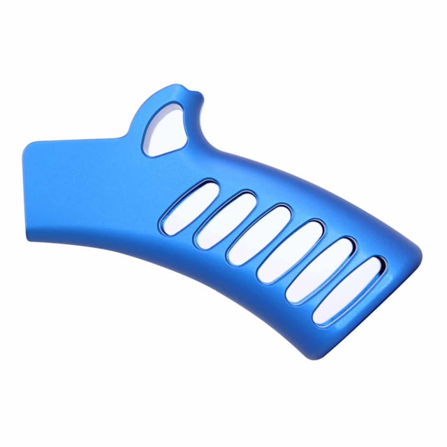 Guntec USA Ultralight Series Skeletonized Aluminum Featureless Grip Anodized Blue - Guntec Usa