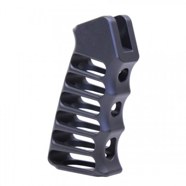 Guntec USA Ultralight Series Skeletonized Aluminum Pistol Grip T6 Aluminum Black Rubber - Guntec Usa