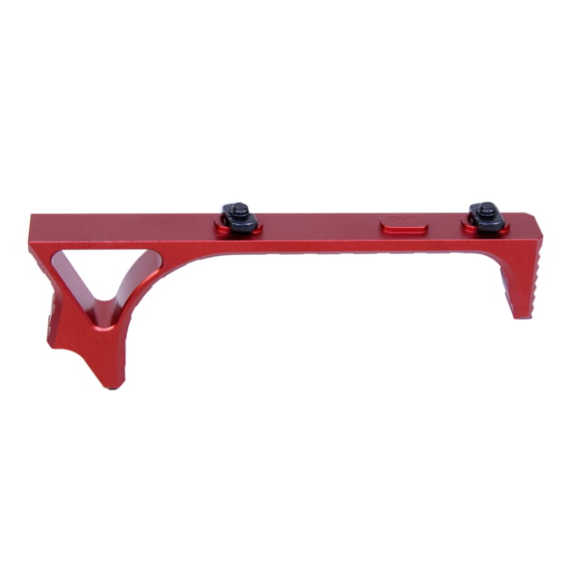 Guntec USA Ultralight Skeletonized Angled Grip For M-LOK Anodized Red - Guntec Usa