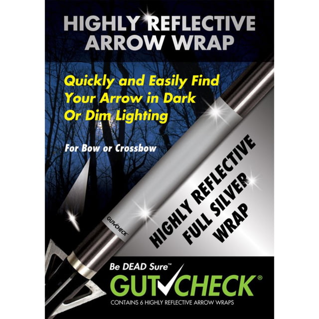 GutCheck Highly Reflective Arrow Wraps 6 pk. Silver - Gutcheck