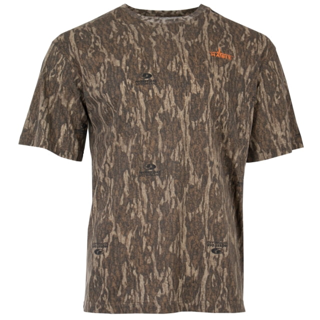 Habit Bear Cave Camo Short Sleeve Tee w/ Habit Logo - Mens Mossy Oak New Bottomland Small