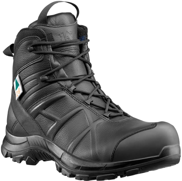 HAIX Black Eagle Safety 55 Mid Side-Zip Mens Boots Black 7 Wide - Haix