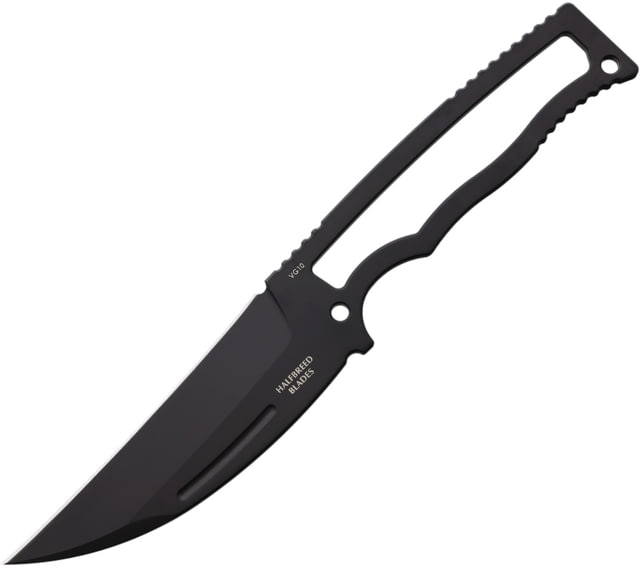 Halfbreed Blades Compact Field PVD Pikal Fixed Blade Knife 8.13in Overall 4in Black PVD VG-10 Stainless Steel Pikal Blade Skeletonized Handle Plastic - Halfbreed Blades