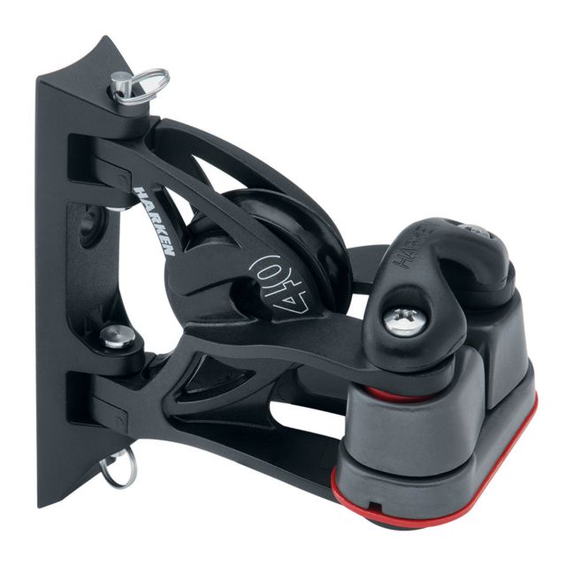 Harken Carbo Air Pivoting Lead Block w/Aluminum Cam-Matic Cleat 40mm