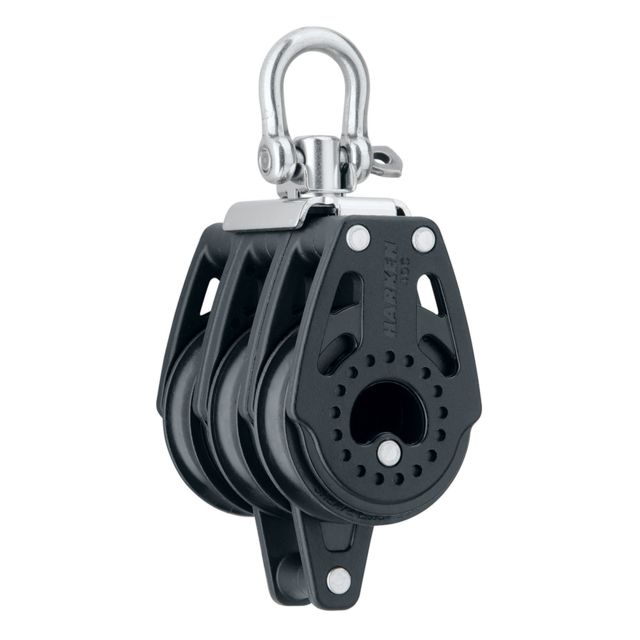 Harken Carbo Air Triple Swivel Block w/Becket 40mm