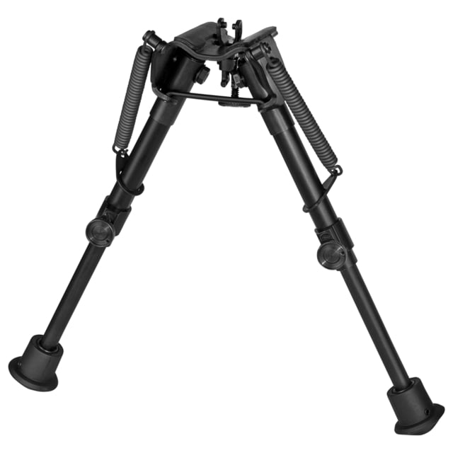 Harris Engineering Rotate Self Level Sporting BiPod with Solid Base Black 6-9 in Black