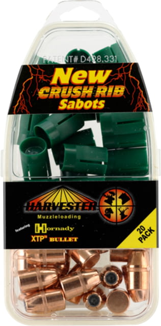 Harvester .50 Caliber 240 Grain .430 Hornady XTP Muzzleloader Sabot Bullets 20 Bullets - Harvester