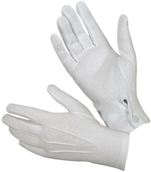 Hatch WG1000S Cotton Parade Glove w/ Snap Back - Traffic Gloves 510 - White Medium - Hatch