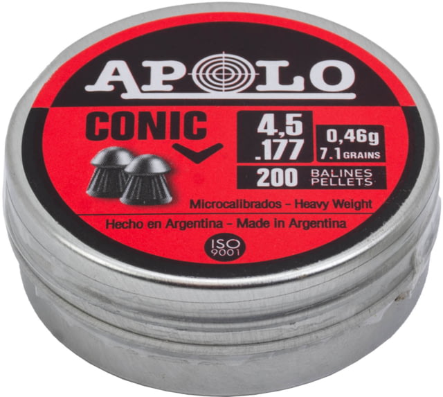 Apolo .177 Conic Air Rifle Pellets 7.1 Grain 200 Pack - Apolo