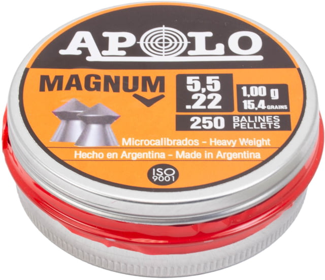 Apolo .22 Magnum Air Rifle Pellets 15.4 Grain 250 Pack